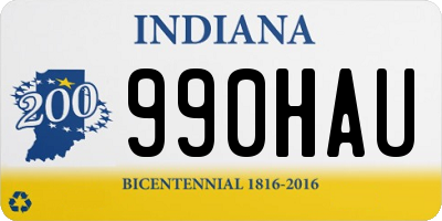 IN license plate 990HAU