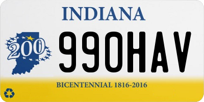 IN license plate 990HAV