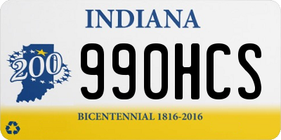 IN license plate 990HCS