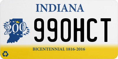 IN license plate 990HCT