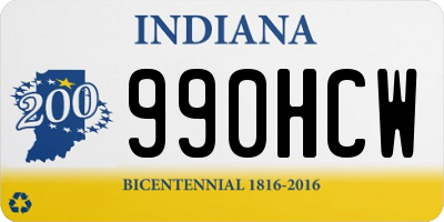 IN license plate 990HCW