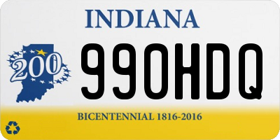 IN license plate 990HDQ