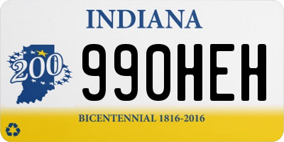 IN license plate 990HEH