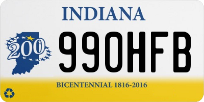 IN license plate 990HFB