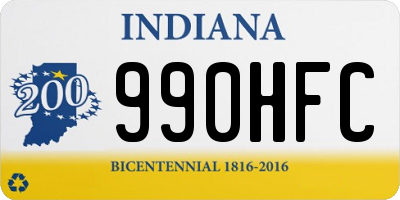 IN license plate 990HFC