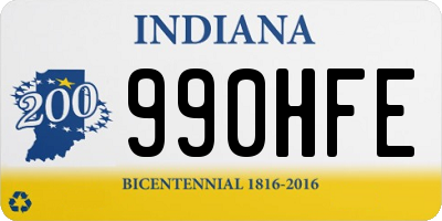 IN license plate 990HFE