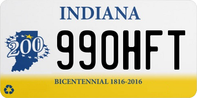 IN license plate 990HFT