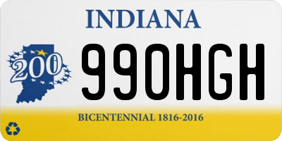 IN license plate 990HGH