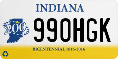 IN license plate 990HGK