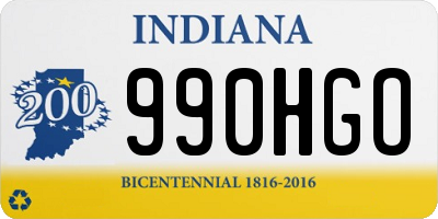 IN license plate 990HGO