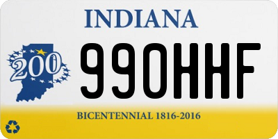 IN license plate 990HHF