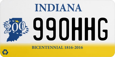 IN license plate 990HHG