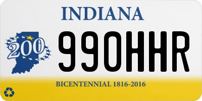 IN license plate 990HHR