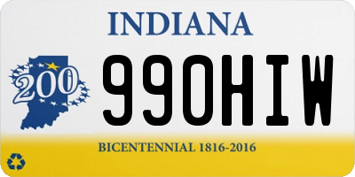 IN license plate 990HIW