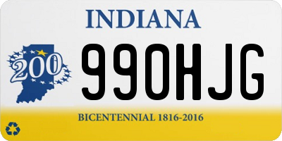 IN license plate 990HJG