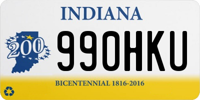 IN license plate 990HKU