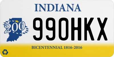 IN license plate 990HKX