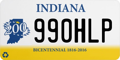 IN license plate 990HLP