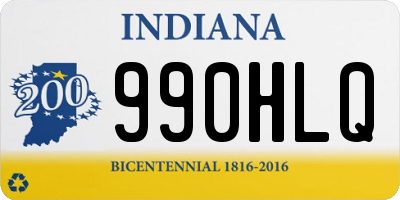 IN license plate 990HLQ