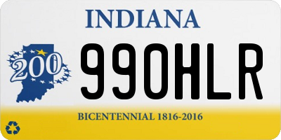 IN license plate 990HLR