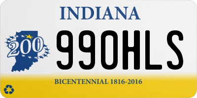 IN license plate 990HLS