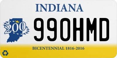 IN license plate 990HMD