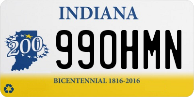 IN license plate 990HMN