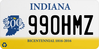 IN license plate 990HMZ