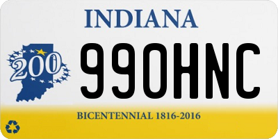 IN license plate 990HNC