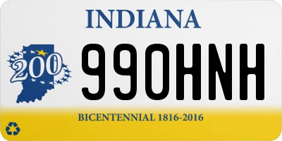 IN license plate 990HNH