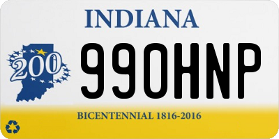 IN license plate 990HNP