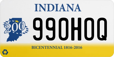 IN license plate 990HOQ