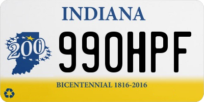 IN license plate 990HPF