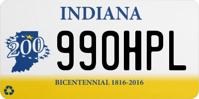 IN license plate 990HPL