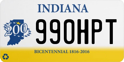 IN license plate 990HPT