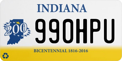 IN license plate 990HPU