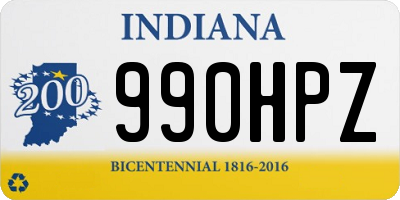 IN license plate 990HPZ