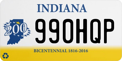 IN license plate 990HQP