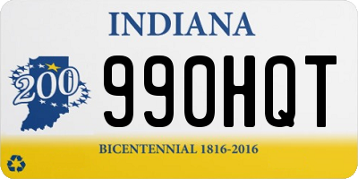 IN license plate 990HQT