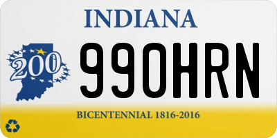 IN license plate 990HRN