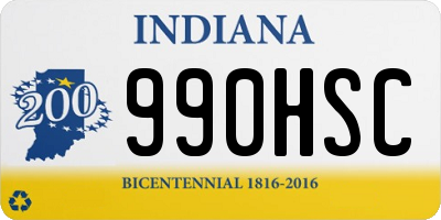 IN license plate 990HSC