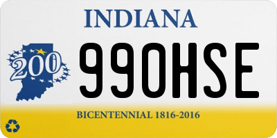 IN license plate 990HSE