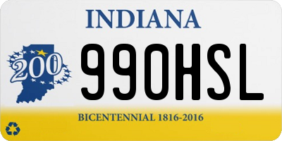 IN license plate 990HSL