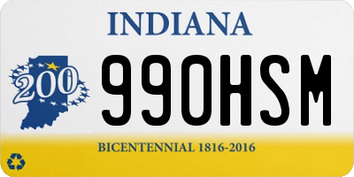 IN license plate 990HSM