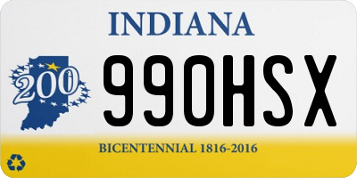 IN license plate 990HSX