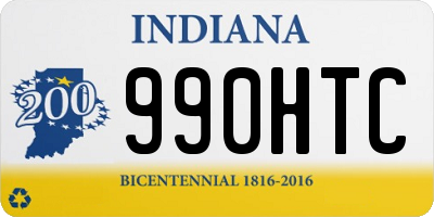 IN license plate 990HTC