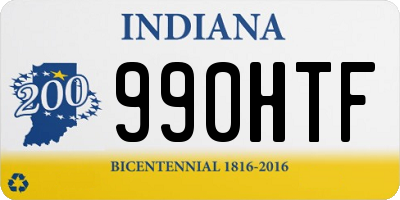 IN license plate 990HTF