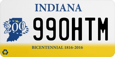 IN license plate 990HTM