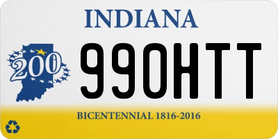 IN license plate 990HTT