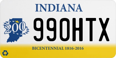 IN license plate 990HTX